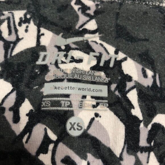 Women’s Nike Dri Fit Athletic Crop Leggings Size XS Black Retro - Picture 6 of 7